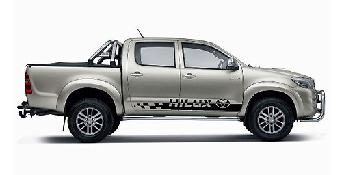 HILUX Checkered Stripes Side Vinyl Decal Sticker for Toyota Hilux
