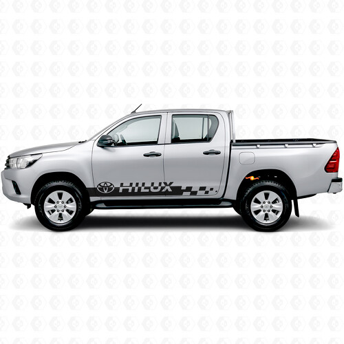 Hilux Checkered Stripes Side Vinyl Decal Sticker for Toyota Hilux