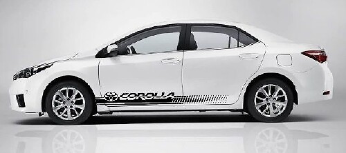 2X TOYOTA COROLLA side skirt vinyl body decal sticker graphics premium quality
