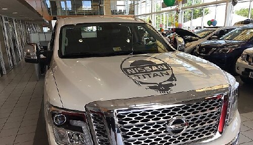 2x Hood Decal Stickers for Nissan Titan (Skull Off-Road Graphics 5.6L)