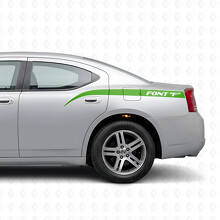 Personalized Curved Stripes Side Vinyl Decal Sticker for Dodge Charger 2006-2010_3