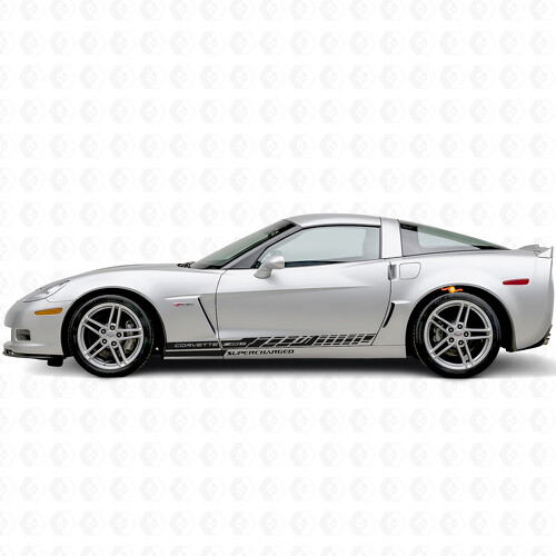 Racing Style Stripes Side Vinyl Decal Sticker for Chevrolet Corvette C6 2005-2013