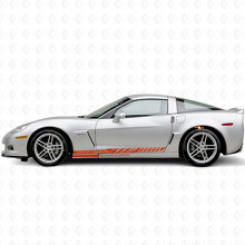 Racing Style Stripes Side Vinyl Decal Sticker for Chevrolet Corvette C6 2005-2013_4