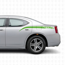 Flame Style Stripes Side Vinyl Decal Sticker for Dodge Charger 2006-2010_3