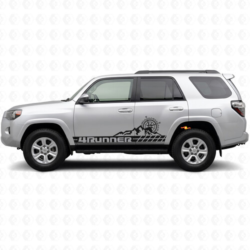 4Runner Mountain Compass Stripes Side Door Vinyl Decal Sticker for Toyota 4Runner 2010-2017