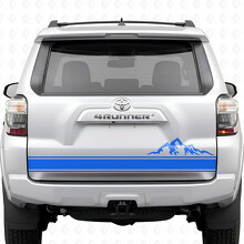 Mountain Double Stripe Tailgate Vinyl Decal Sticker for Toyota 4Runner 2010-2017_2