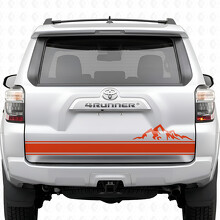 Mountain Double Stripe Tailgate Vinyl Decal Sticker for Toyota 4Runner 2010-2017_4
