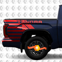 Toyota Tundra (2014-2023) Custom Vinyl Sticker Decal Kit - Tundra USA Flag
 2