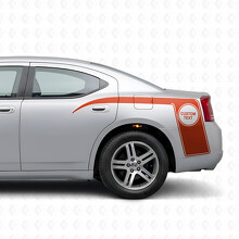 Custom Text & Claw Style Stripes Bedside Vinyl Decal Sticker for Dodge Charger 2006-2010_4