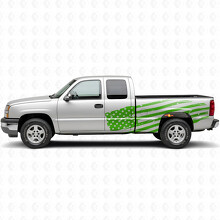 Distressed American Flag Side Bedside Door Vinyl Decal Sticker for Chevrolet Silverado 1999-2007_3