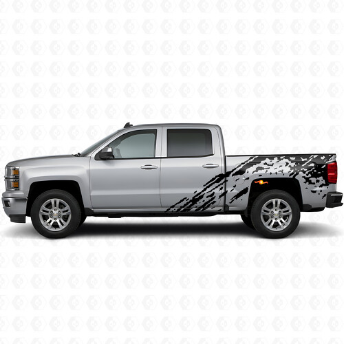 Mud Splash Bedside Vinyl Decal Sticker for Chevrolet Silverado 2014-2017
