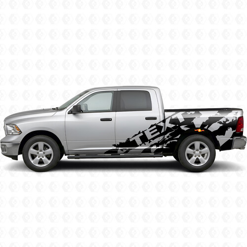 Custom Mud Splash Side Vinyl Decal Kit for Dodge Ram 1500-3500 2009–18 _1