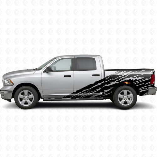Distressed Style Side Vinyl Decal Sticker for Dodge Ram 2500_1