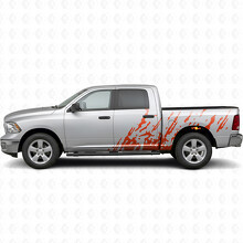 Mud Splatter Effect Side Vinyl Decal Sticker for Dodge Ram 3500_4
