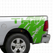 Custom Text in Splash Effect Side Vinyl Decal Sticker for Dodge Ram 1500_3