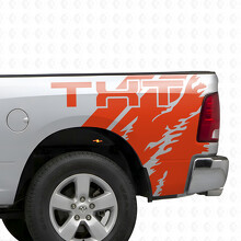 Custom Text in Splash Effect Side Vinyl Decal Sticker for Dodge Ram 1500_4