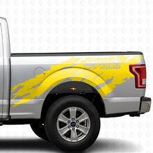 4x4 Off Road Distressed Style Bedside Vinyl Decal Kit for Musclecar truck 2015-17_5