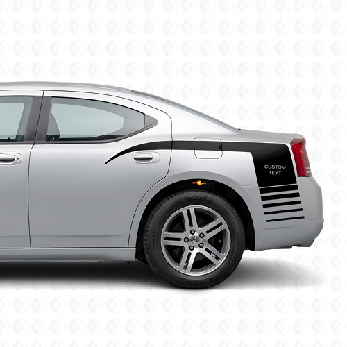 Personalized Strobe Claw Style Stripes Side Vinyl Decal Sticker for Dodge Charger 2006-2010