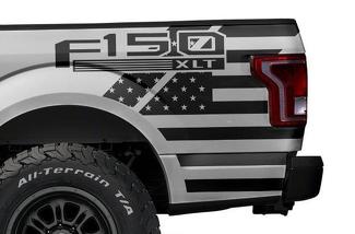 Ford F-150 (2015-2017) Vinyl Rear Decal Wrap Kit - F-150 Usa Quarter