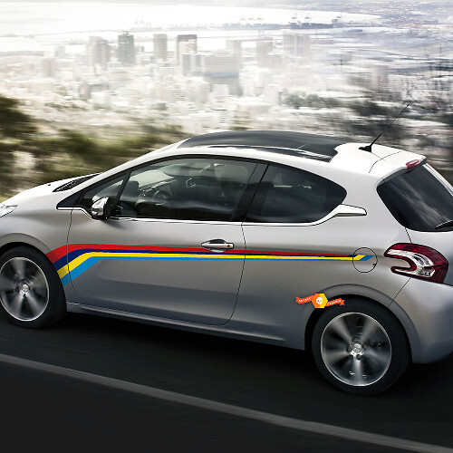Stickers Decals Stripes For Peugeot 208 Autocollant Side stripes
