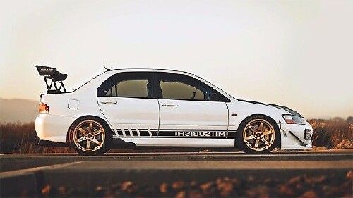 2X Multiple Color Graphics Mitsubishi Lancer EVO Mirage Car Racing Decal Sticker 1