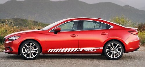 Racing Graphic Stripe Car Side Vinyl Decal Sticker for Mazda 6 2014 - 2018