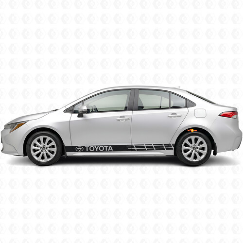Toyota Logo Accent Stripes Side Vinyl Decal Sticker for Toyota Corolla_1