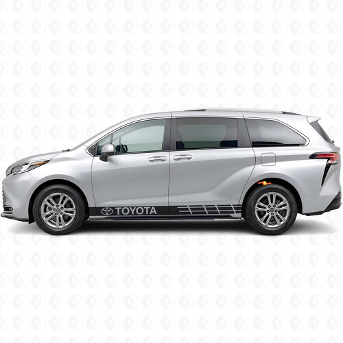 Branded Accent Stripes Rocker Panel Vinyl Decal Sticker for Toyota Sienna_1