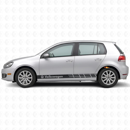 VW Logo Racing Stripes Side Vinyl Decal Sticker for Volkswagen Golf