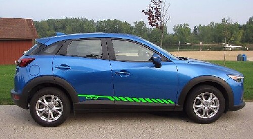 Racing Graphic Stripe Car Vinyl Decal Sticker for Mazda CX-3 2015 - 2018