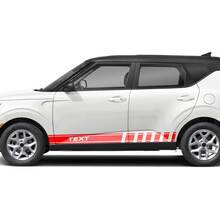 Side Racing Stripes Vinyl Decal Sticker fit to Kia Soul
 2