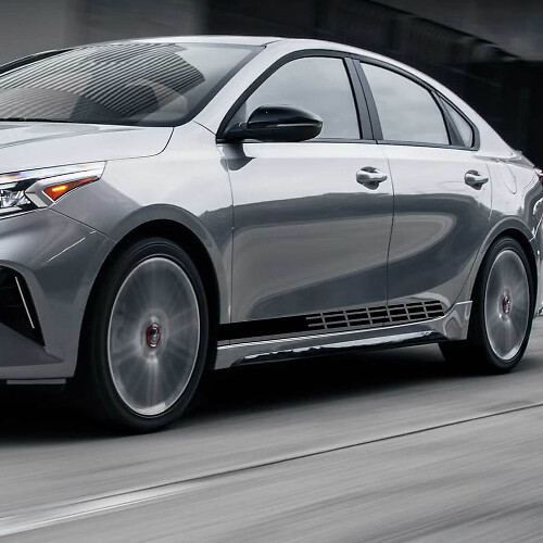 Vinyl Decal Sticker with Side Racing Stripes for Kia Forte