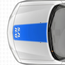 5.7L H/O Blackout Outline Stripe Hood Vinyl Decal Sticker for Dodge Charger 2006-2010_2