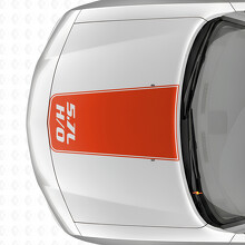 5.7L H/O Blackout Outline Stripe Hood Vinyl Decal Sticker for Dodge Charger 2006-2010_4