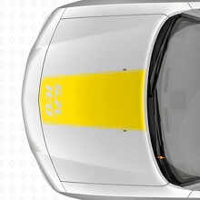 5.7L H/O Blackout Outline Stripe Hood Vinyl Decal Sticker for Dodge Charger 2006-2010_5