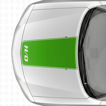 H/O Blackout Outline Stripe Hood Vinyl Decal Sticker for Dodge Charger 2006-2010_3