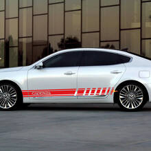 Side Racing Stripes Vinyl Decal Sticker fit to Kia Cadenza
 2