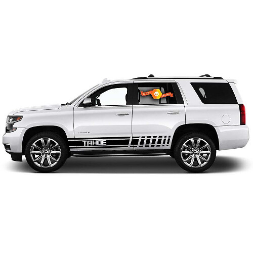 Racing Style Rocker Panel Stripes Vinyl Decal Set for Chevrolet Tahoe