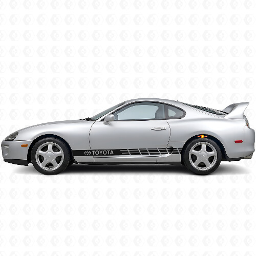 Toyota Logo Stripes Side Vinyl Decal Sticker for Toyota Supra
