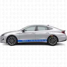 Custom Text Racing Stripes Side Vinyl Decal Sticker for Hyundai Sonata_2