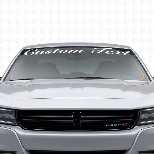 Custom Text Handwritten-style Windshield Vinyl Decal Sticker for Dodge Charger 2015-2026