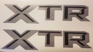 XTR decal stickers, gray and black matte truck silverado F150 (SET)