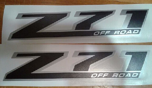 Z71 Off Road Side Vinyl Decals Set for Chevrolet Silverado 