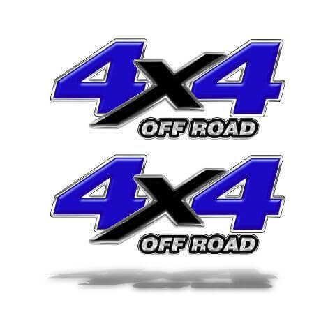 4X4 OFF ROAD DECAL STICKER Blue Graphics Chevy Ford Dodge Truck Mk505OR4
