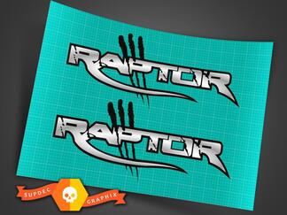 Raptor Truck Vinyl Decals Stickers Chrome Brushed (set)