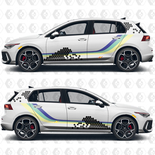 Custom Honeycomb Heritage Racing Graphics Vinyl Decals Stickers for VW Volkswagen Golf
 2