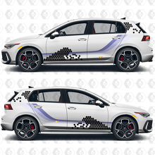 Custom Honeycomb Heritage Racing Graphics Vinyl Decals Stickers for VW Volkswagen Golf
 3