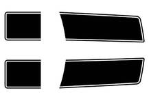 Gmc Sierra (2014-2014) Custom Vinyl Sticker Decal Wrap Kit - Racing Stripes
 2