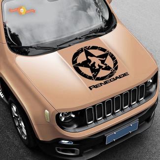 Jeep Renegade Yeti Sasquatch Army Star Distressed Vinyl Decal Sticker Side SUV