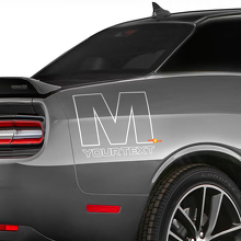 Mopar M Logo Rear Side Vinyl Sticker Decal for Dodge Challenger 2